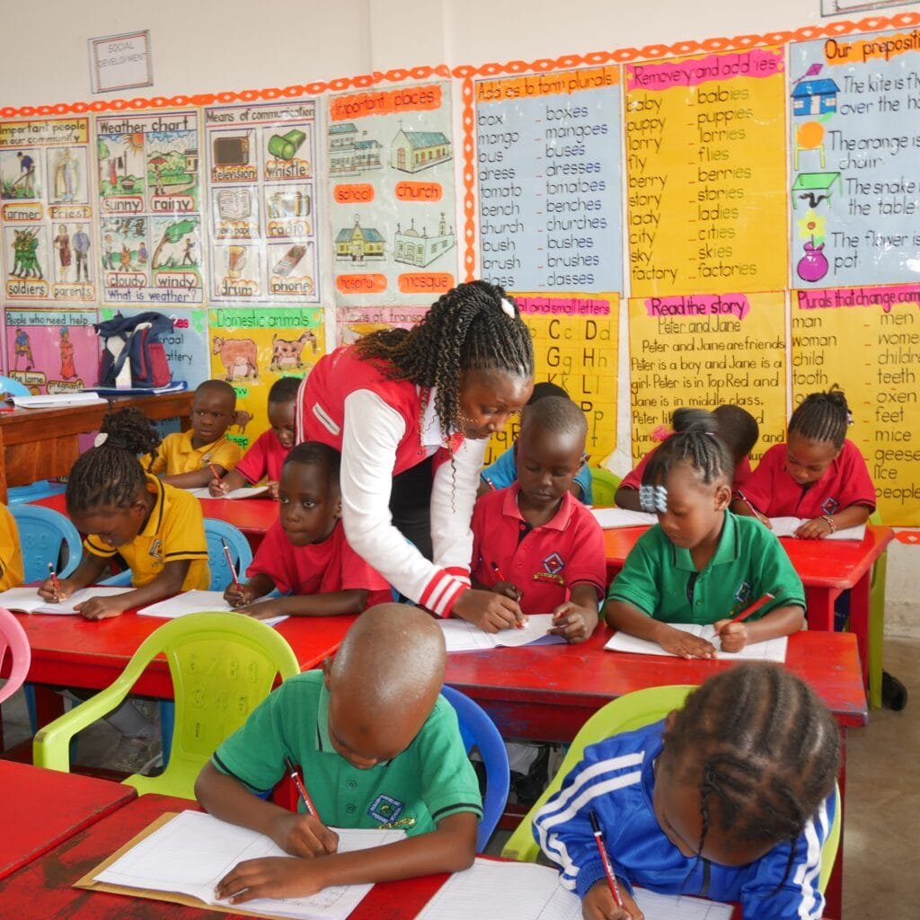Kasumba pupils Kasumba pupils participating in a classroom lesson at Kasumba Nursery and Primary School in Mubende, Uganda